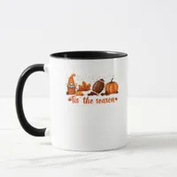 Tis The Season Fall Gnome Football Design Mug