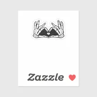 Skeleton Hands The Of A Heart Abstract Form Sticker