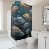 Fish's in the sea bathroom shower curtain