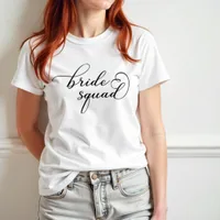 Bride Squad T-Shirt – Elegant Script Bridal Party 