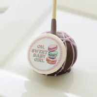 Oh Sweet Baby Girl Macaron Themed Baby Shower Cake Pops