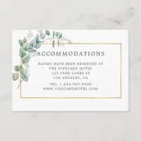 Watercolor Geometric Eucalyptus Wedding Enclosure Card