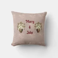 Nice Elegant Metalic Copper Modern wedding Throw Pillow