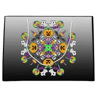 Halloween Mandala Ghosts, Pumpkins, Bats and Skull Large Gift Bag