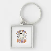 Tis The Season Retro Halloween Party Funny Minimal Keychain