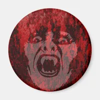 Scary Vampire Lady in Blood Round Magnet