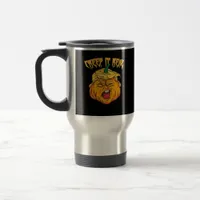Crazy Halloween Pumpkin Trumpkin Costume Travel Mug