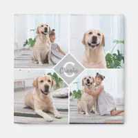 Custom Photo Collage Monogram Name Dog Magnet