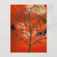 Dead Tree amongst an Orange Scary Sky Postcard