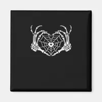 Skeleton Hand Heart Spiderweb Halloween Cobweb Magnet