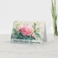 *~* Flower Peony  Painting TV2 Sympathy Love Light Card