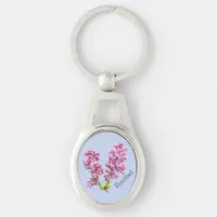 Keychain - Lilac Blossoms with name