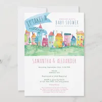 It Takes A Village Adoption Foster IVF Baby Shower Invitation