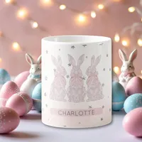 Personalized Lace Bunny Easter Mug 