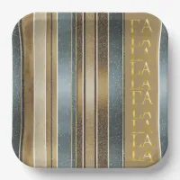 Earth Tones Christmas Fa La La Pattern#27 ID1009 Paper Plates