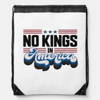 No Kings In America USA Retro Classic Drawstring Bag