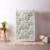 Watercolor Leafy Greenery Fabric