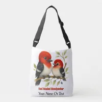 Feisty Red-headed Woodpecker Crossbody Bag