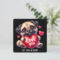 Cute Valentine Puppy - Valentine's Day Card