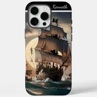 Pirate Ship In Stormy Seas iPhone 16 Pro Max Case