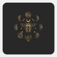 Cottagecore Bee Mystical Magical Goblincore Moon P Square Sticker