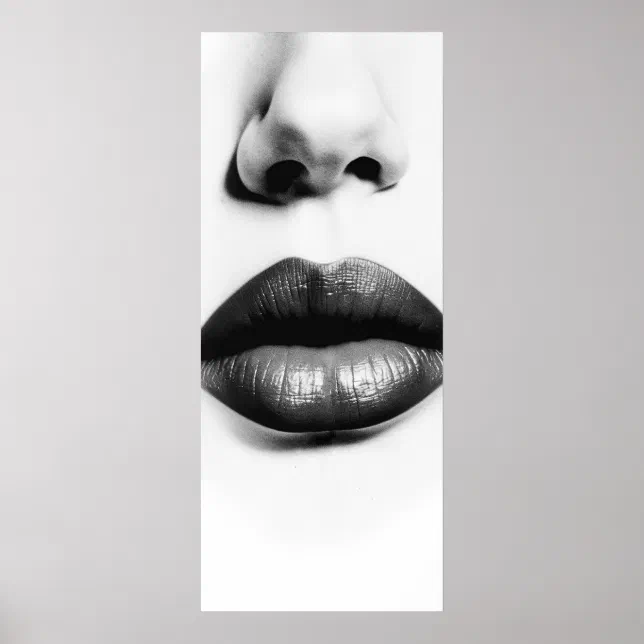 Lip Strip ink drawing Poster