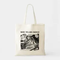 Main Villain Energy Vintage Comic Black & White Tote Bag