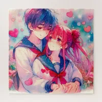 Adorable Anime Themed Valentine's Day Jigsaw Puzzle