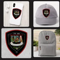 US250 Years of Freedom Bold Red Black Shield Patch