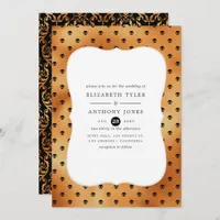 Faux Foil Halloween Wedding Invitation