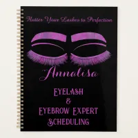 Luxury Watercolor Eyelash & Brow Beauty, Purple Planner