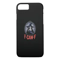 F-Caw-F Crow Funny Gothic Moon Bird Halloween Crea iPhone 8/7 Case