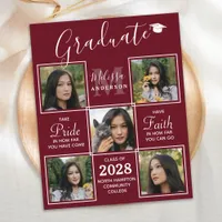 Budget 5 Photo Senior Graduation Announcement 