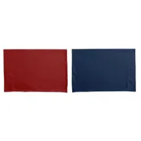 Minimalist Reversible Red Navy Blue Double Sided  Pillow Case