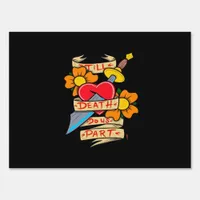 Till Death Do Us Part Vintage Tattoo Classic Sign