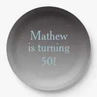 Personalized "Turning 50" 50th Birthday Paper Plates