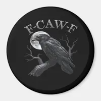 Crow F-Caw-F Funny Bird Moon Retro Classic Magnet