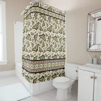 Southwest Yellow Swallowtail Butterflies All Over  Shower Curtain