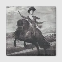 Prince Balthasar on Horseback by Velazque Magnet