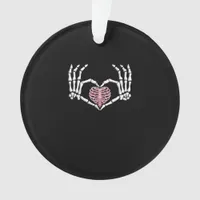 Skeleton Hand Heart Funny Halloween Women Men  Ornament
