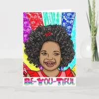 Be-You-Tiful  | Digital Art | Laughing Girl   Card