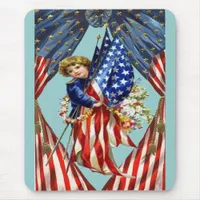 Vintage Independence and Freedom Mouse Pad