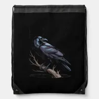 Crow, F-Caw-F Funny Bird Funny Quote Drawstring Bag