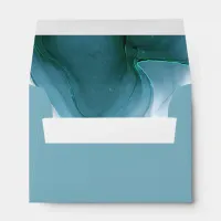 Ink Flow Wedding Teal ID762 Envelope