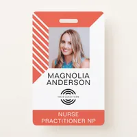 Custom Employee Photo Logo Barcode Name Badge