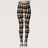 Retro Ice Cream Sundaes  Leggings