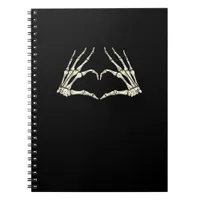Skeleton Hands Heart Funny Halloween Men Women Kid Notebook