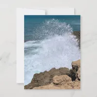 Coastal Beach Sea-spray Rocks Water Ocean Postcard