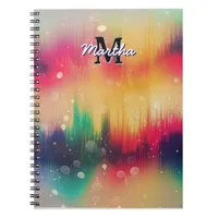 Rainy Day Colorful Monogrammed Notebook