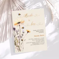 Bride to bee wildflower beige budget bridal shower